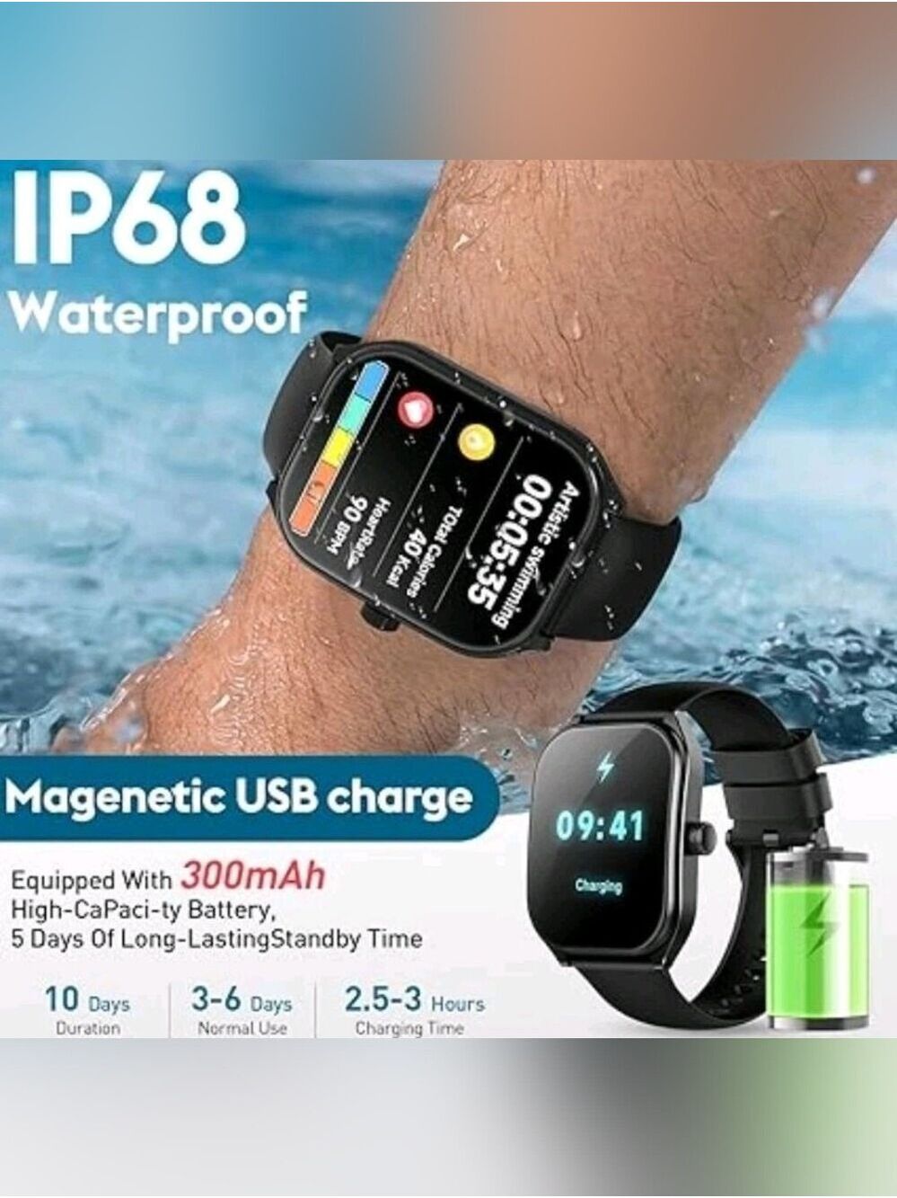 AOLON Curve 2.01" Smartwatch Fitness Tracker - Picture 6 of 6